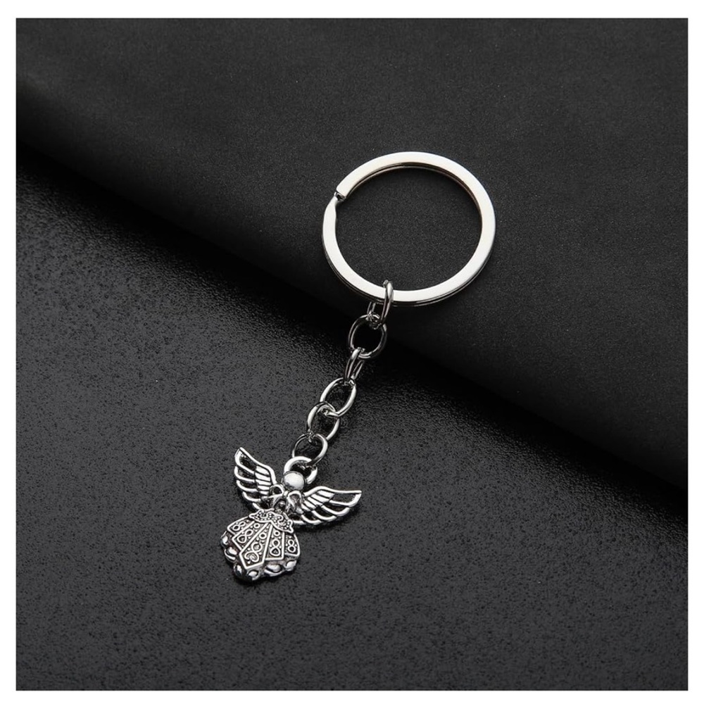 PHAETON 56 piece Silver Tone Guardian Angel Charm Keychain Key Ring